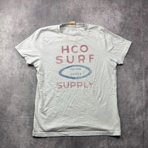 Hollister HCO Surf Supply Graphic Tee White Short Sleeve T-Shirt Medium